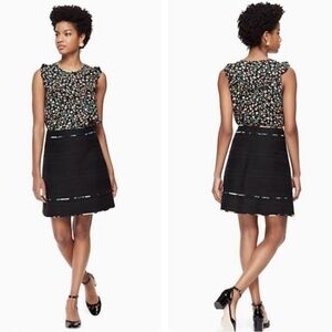 Kate Spade Picnic Perfect Black and Multicolor Tweed Mini Skirt Size 4 NWT